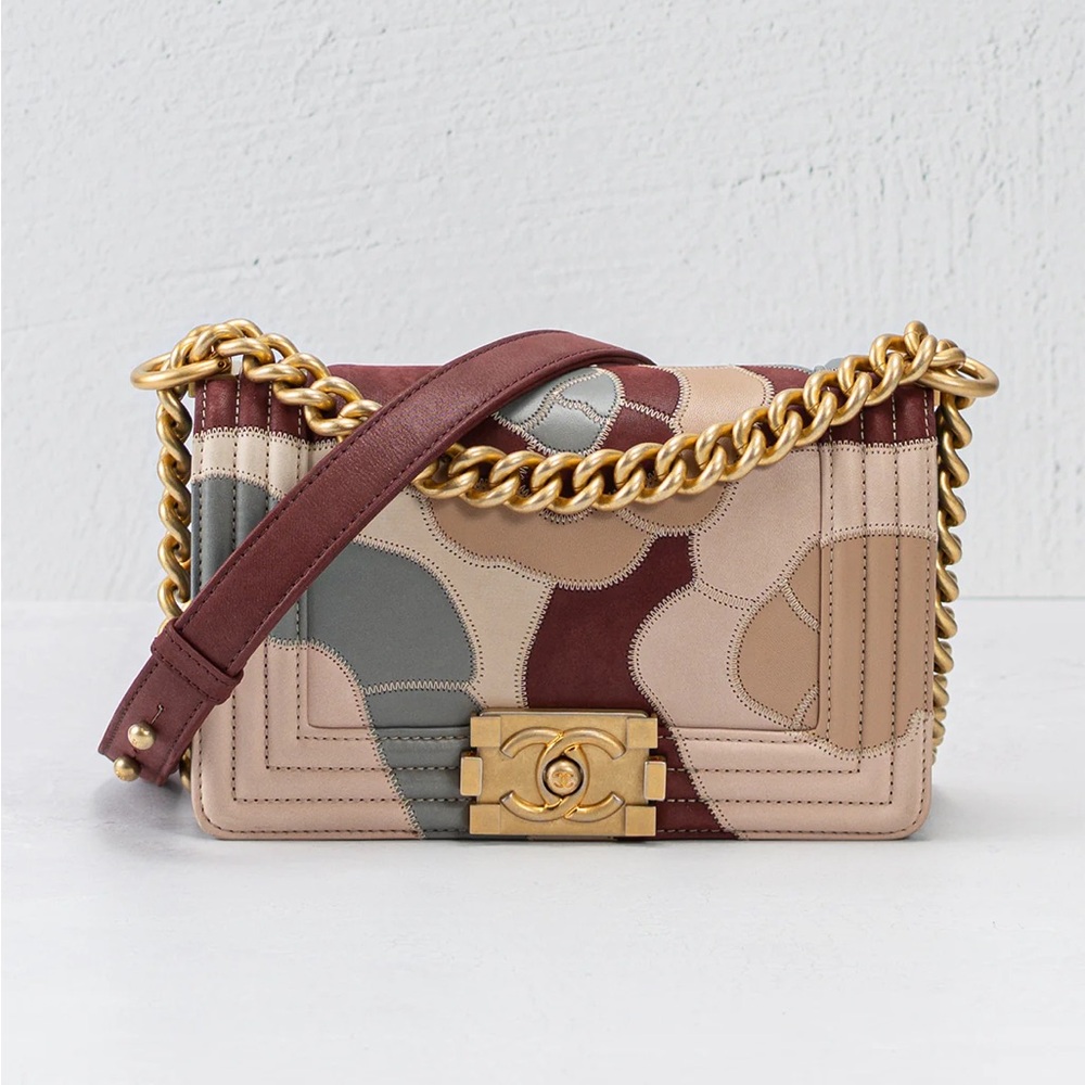 Limited Edition Chanel Small Patchwork Camellia Boy Flap! - Picture 1 of 12